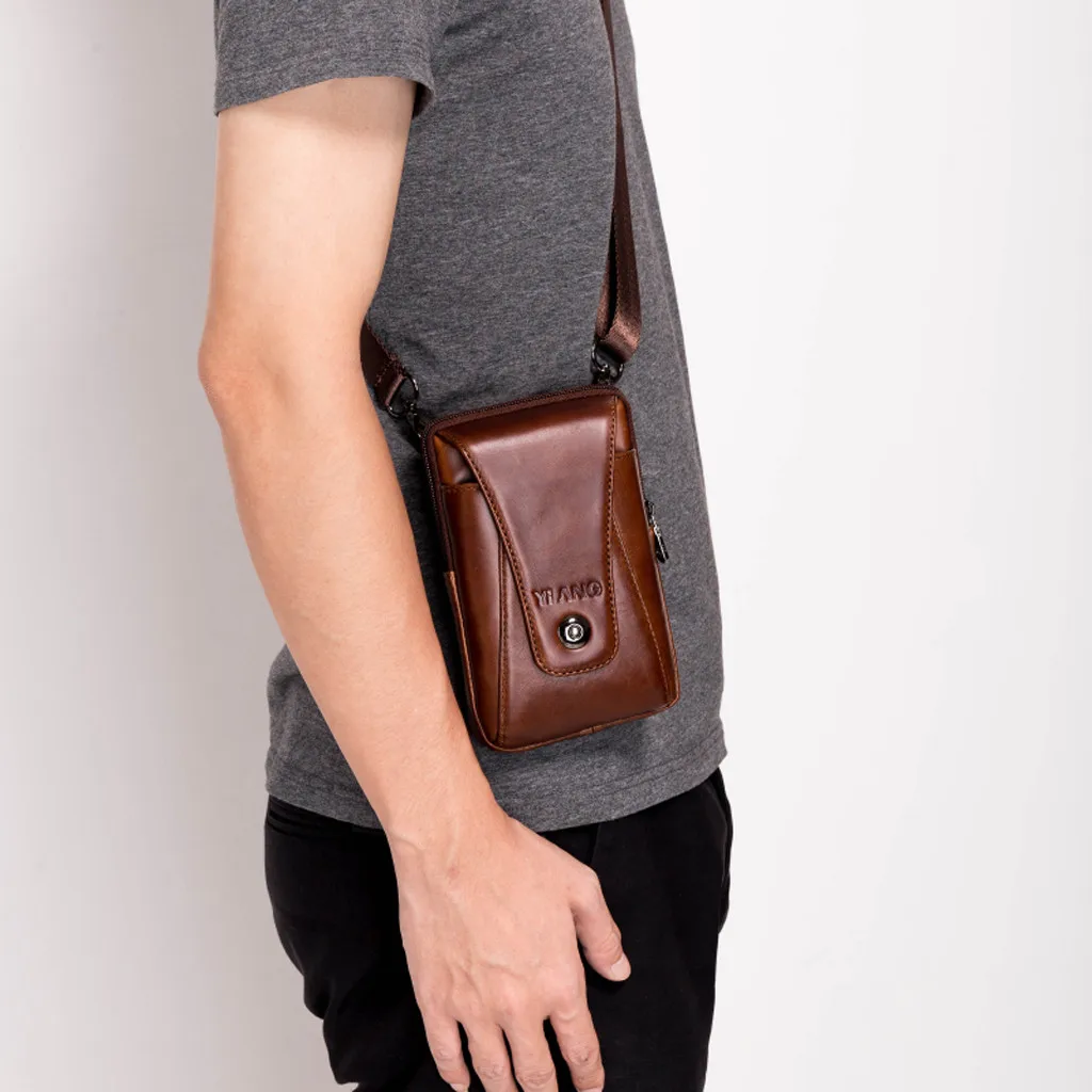 Новый дизайн модный мужской однотонный кожаный кошелек на молнии для монет