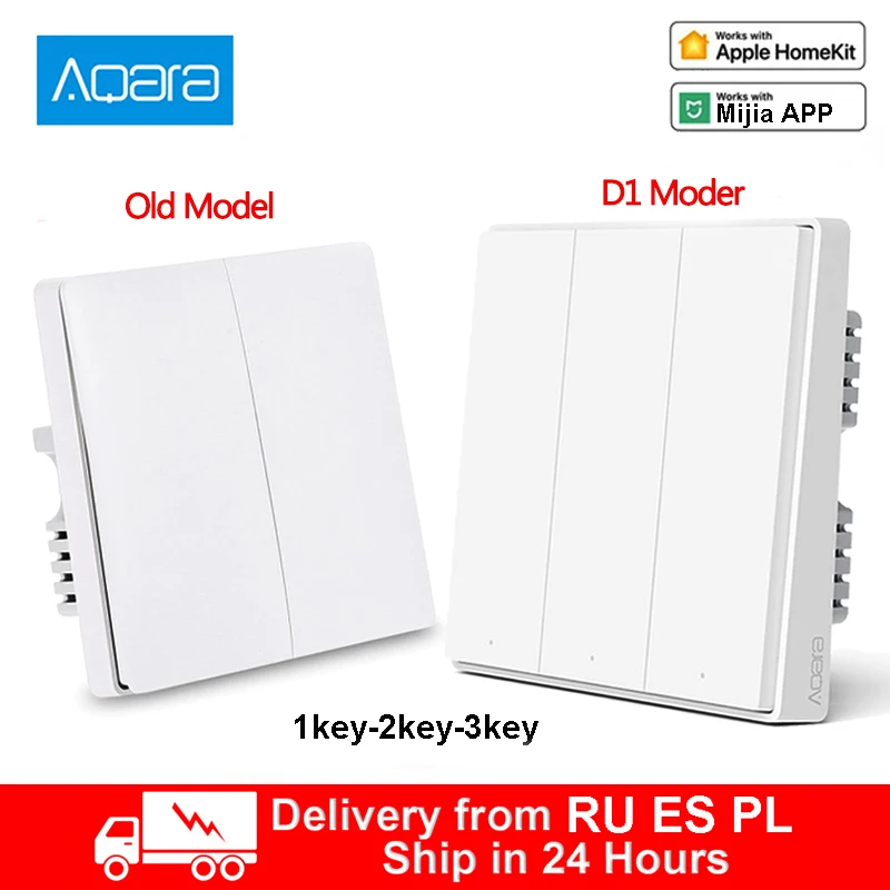 Умный настенный выключатель Xiaomi Aqara D1 с дистанционным управлением беспроводной