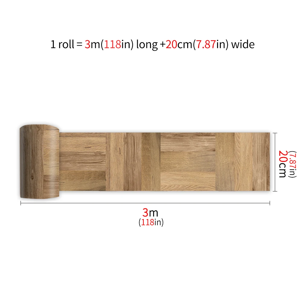 

PVC Wallpaper Self-Adhesive Wall Sticker Wooden Pattern Waterproof Retro Sticker Room Decoration Living Room Backdrop Wall Paper