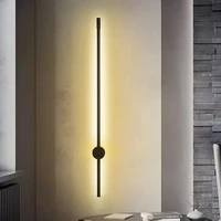 nordic modern led long straight wall lamp with switch for home decor panels on the wall decor bedroom living room lighting