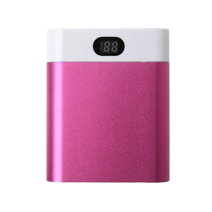 Rose Gold 2 usb порта 4x18650 DIY портативный держатель батареи ЖК-дисплей Внешний Аккумулятор Чехол - Цвет: Rose Gold