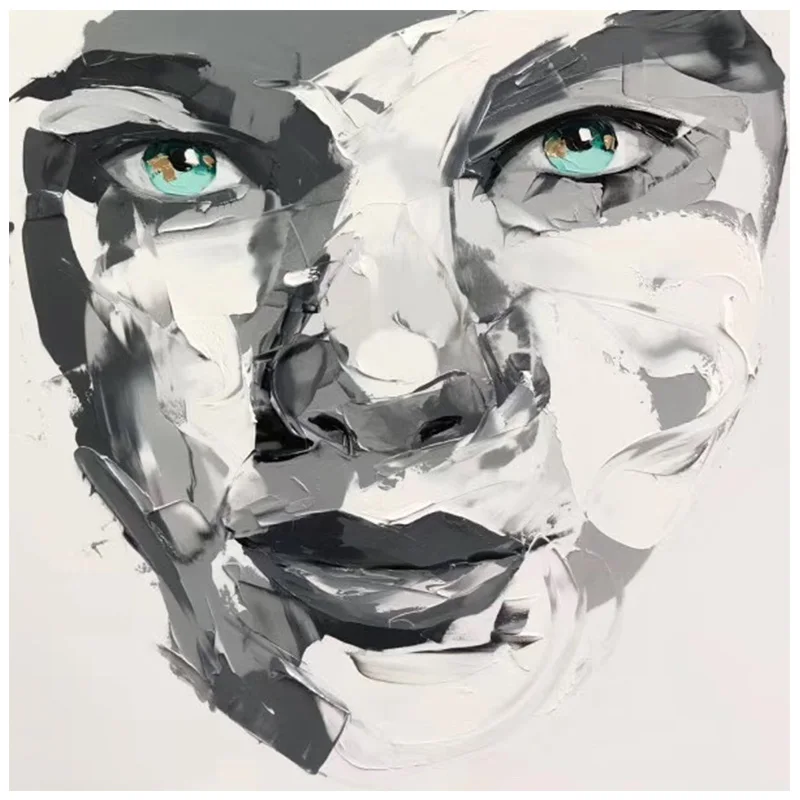 Лицо картина маслом на холсте Франсуаза Nielly настенные художественные картины для гостиной Тяжелая Текстура палитра нож caudros украшение - Цвет: Style I
