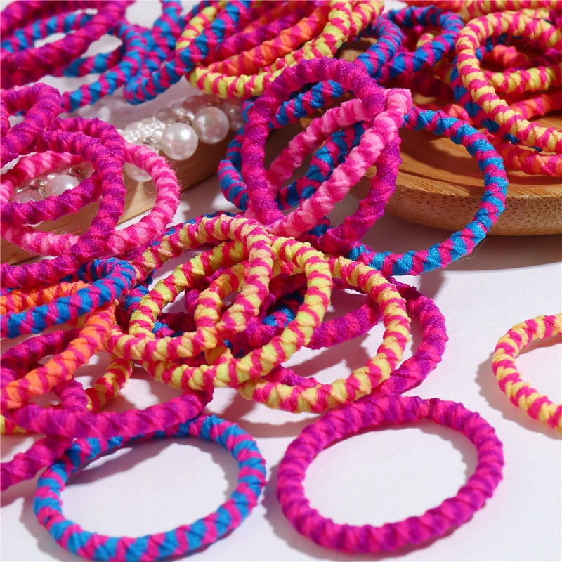 Милые красочные резинки для девочек 50 шт./лот 3 см аксессуары волос эластичная