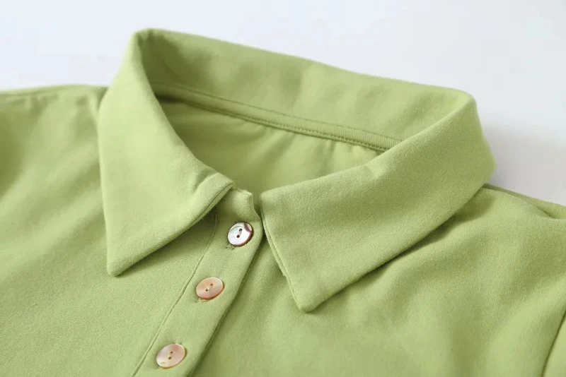 

Women Mini Polo Shirt Dress Fitted Mini Dress