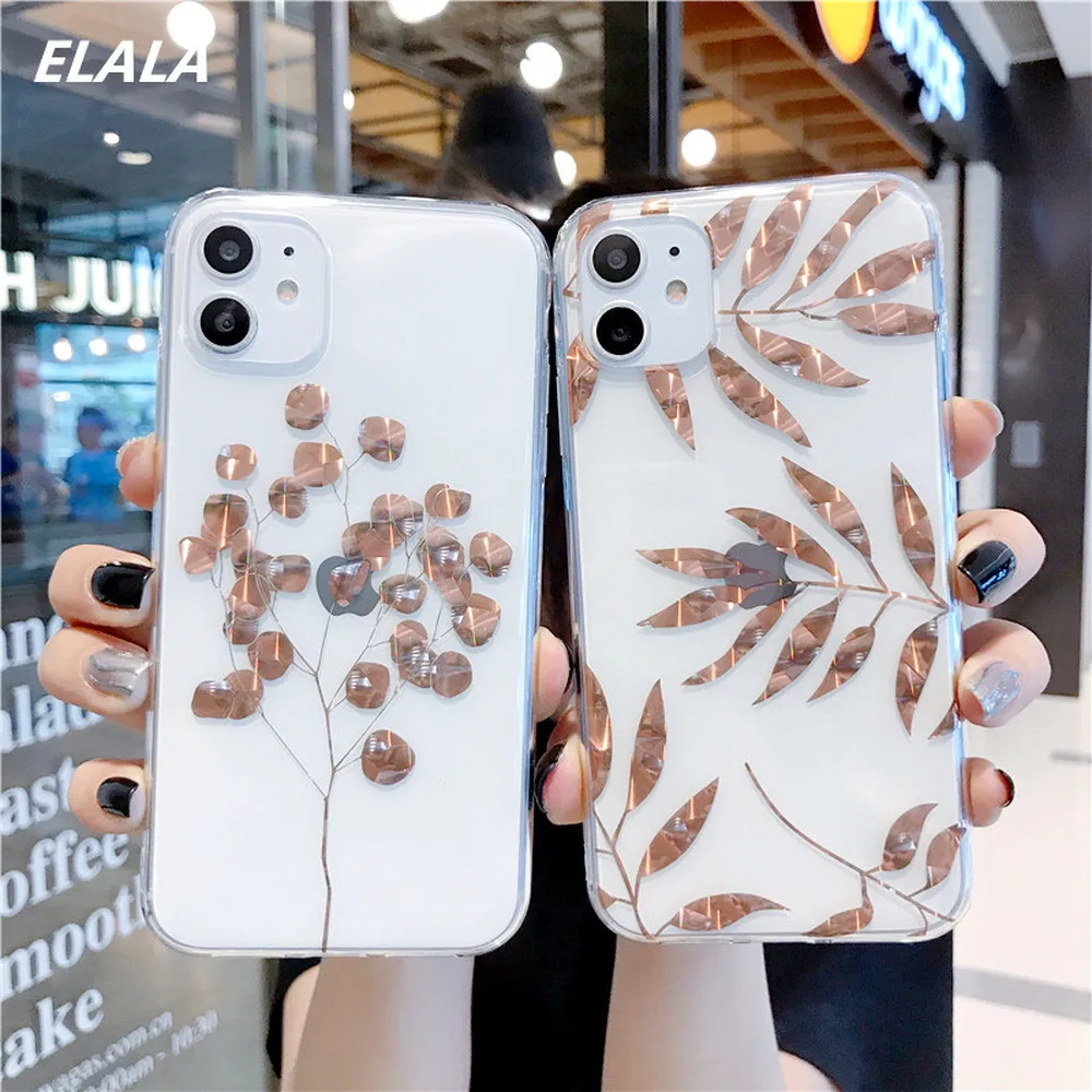 Роскошный блестящий чехол с Кленовым листом для телефона iPhone 11 Pro Max XR XS 7 8 Plus SE 2020