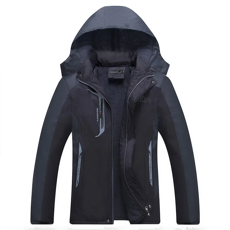 

Men's Winter Coat Plus Velvet Padded Outdoor Jacket for Travel Sports and Leisure Plus Size Jacket