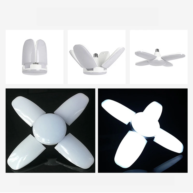 

60W LED Garage Shop Work Lights 6000Lm Home Ceiling Fixture Deformable Lamp White Light 170-240V