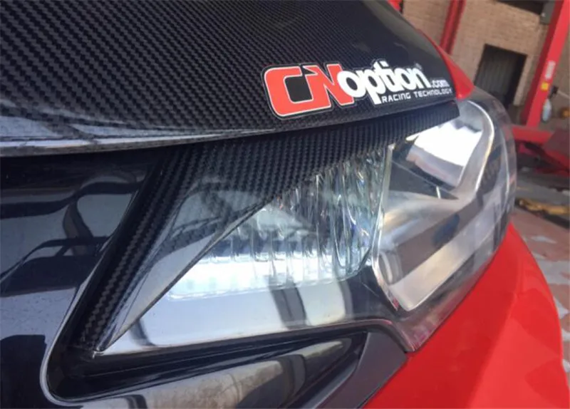 Для Honda fit Автомобильная фара лампа брови углеродного волокна 15 16 17 18 19 Honda Jazz высокое качество губы брови автозапчасти