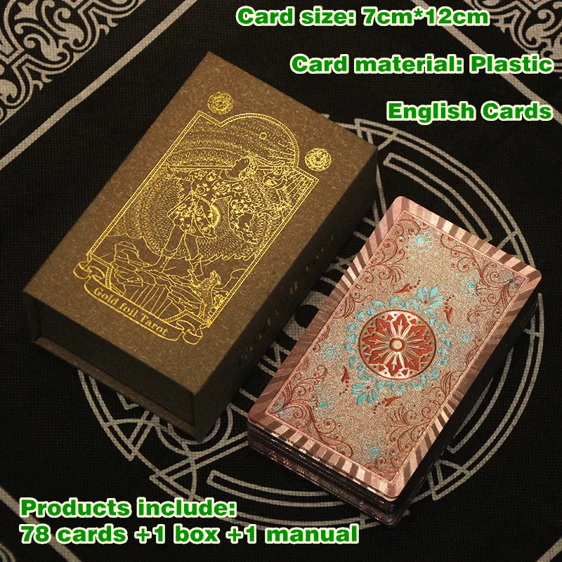 1 колода карт Таро с коробкой Золотой домашняя настольная игра подарок L698 | Спорт