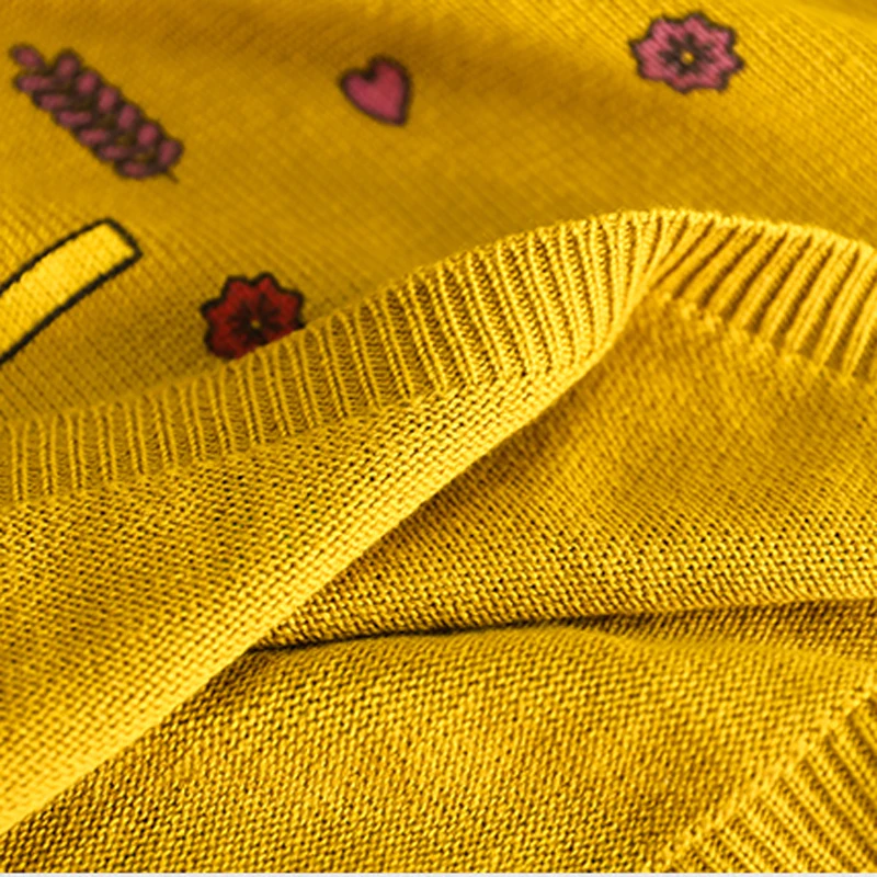 

New for Autumn Print Long Sleeve Knit Pullover Sweater Tops Women Big Loose Casual Retro Vintage A11171142