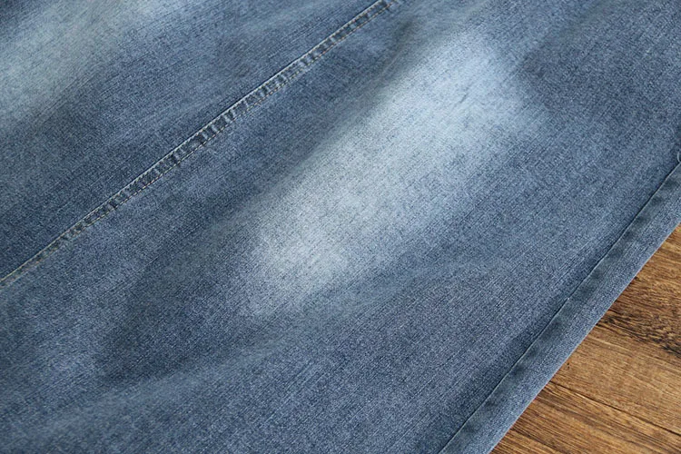 

6773 New Spring Autumn Women Denim Skirt Literary Irregular Hem Elastic Waist Loose Casual Denim Skirts Women