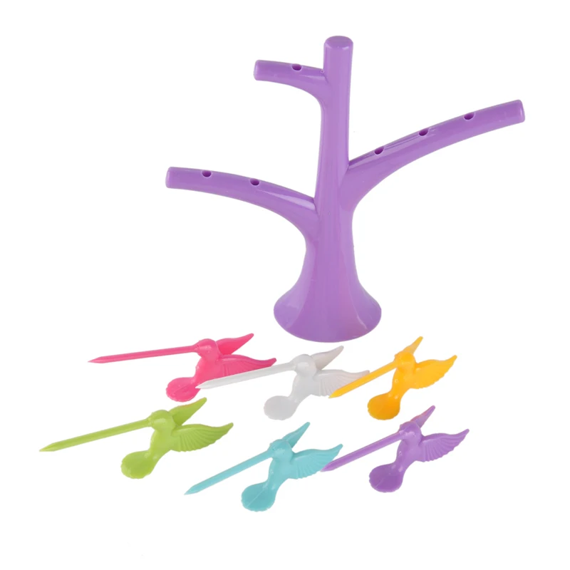 Наборы Посуды Из плоды вилкой набор зубочисток кухонные инструменты 6 птицы на