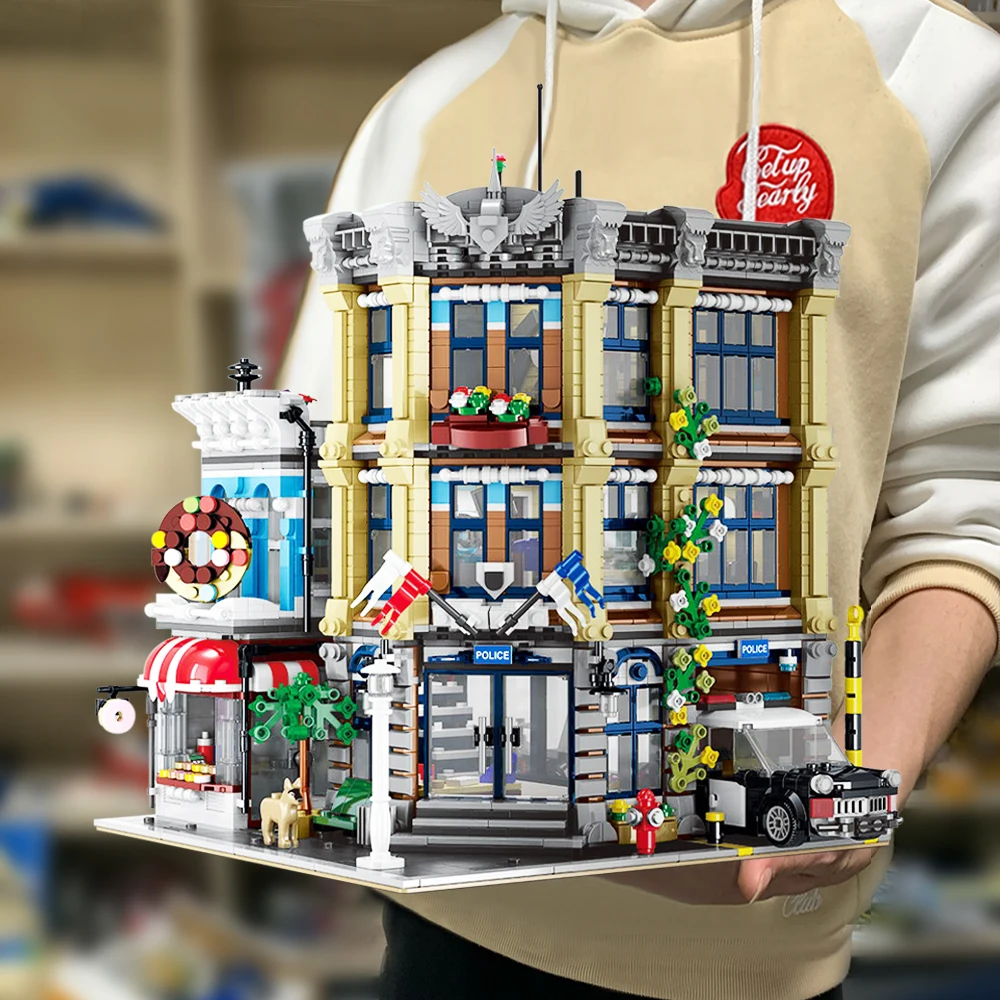 

Creator Expert Street View UG10199 3111Pcs Police Station Bricktoria Modular MOC Bricks Model Building Blocks Toy Grand Emporium