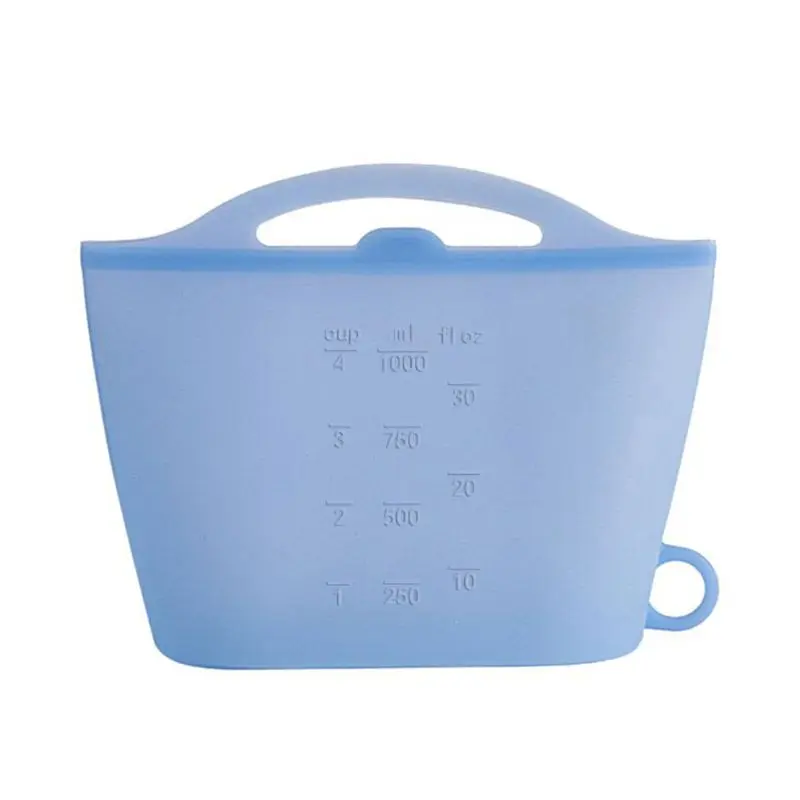 

1 Pc Simple Design Silicone Reusable Food Storage Bags with Zip Organiser Faucet 634E