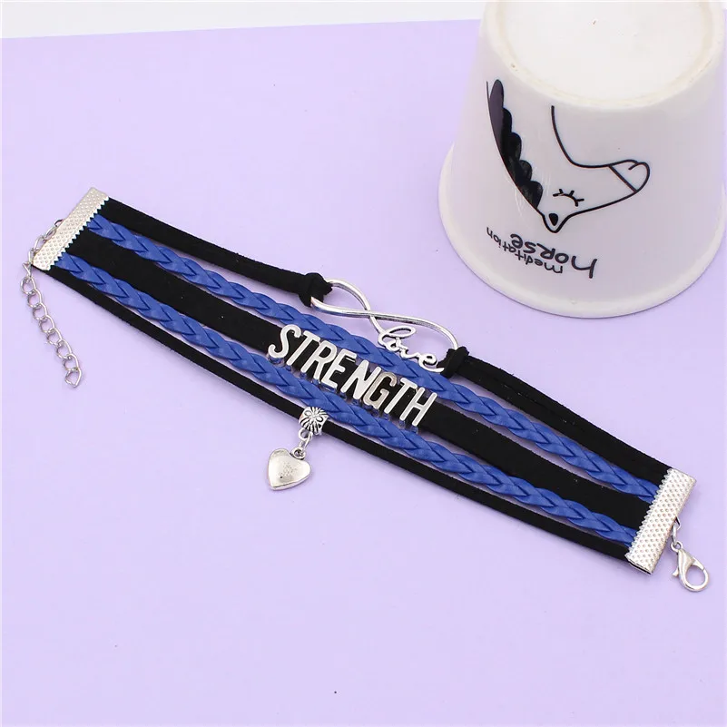 Новые модные античные прочные кожаные браслеты с сердцем Винтажные Ювелирные