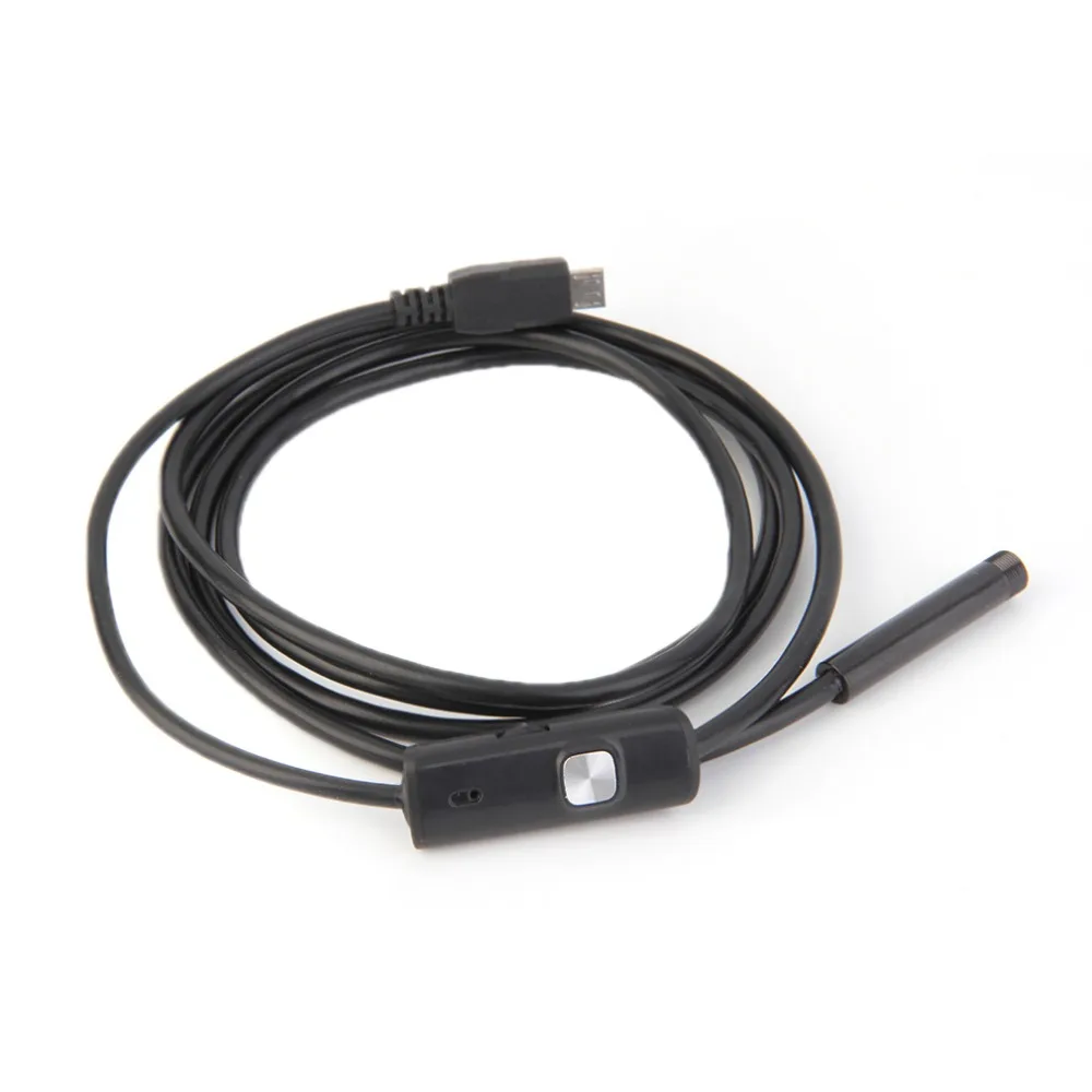 Android USB 2 м мягкий кабельный эндоскоп камера 7 мм Мини lensBorescopes для ремонта
