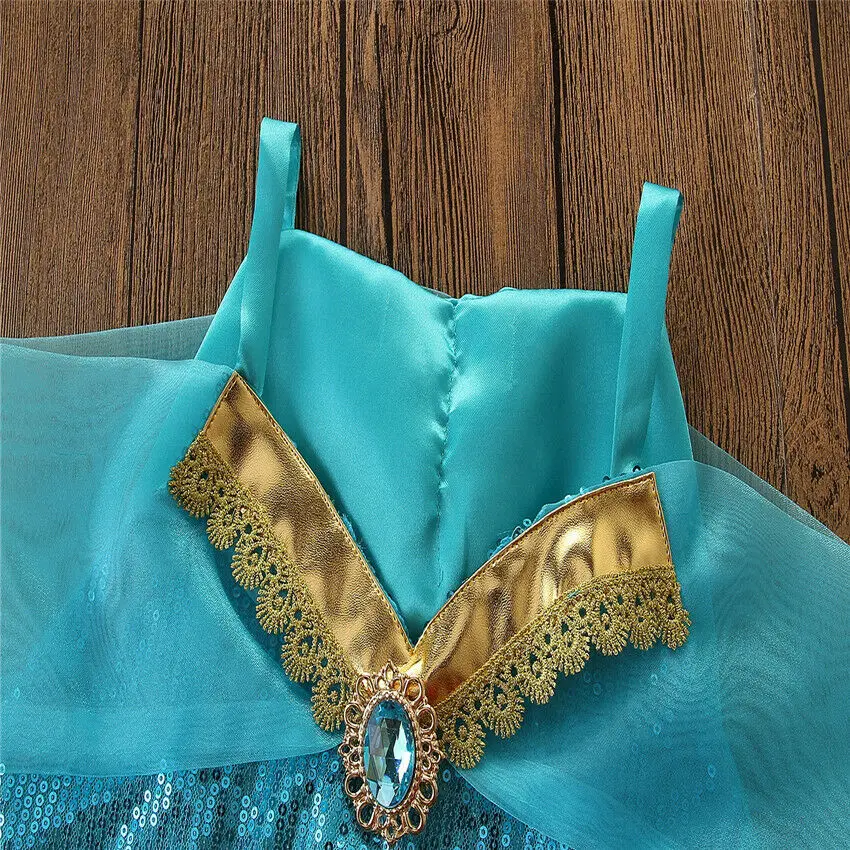 Аладдин жасмин Таиланд Стиль для маленьких девочек детская одежда нарядное