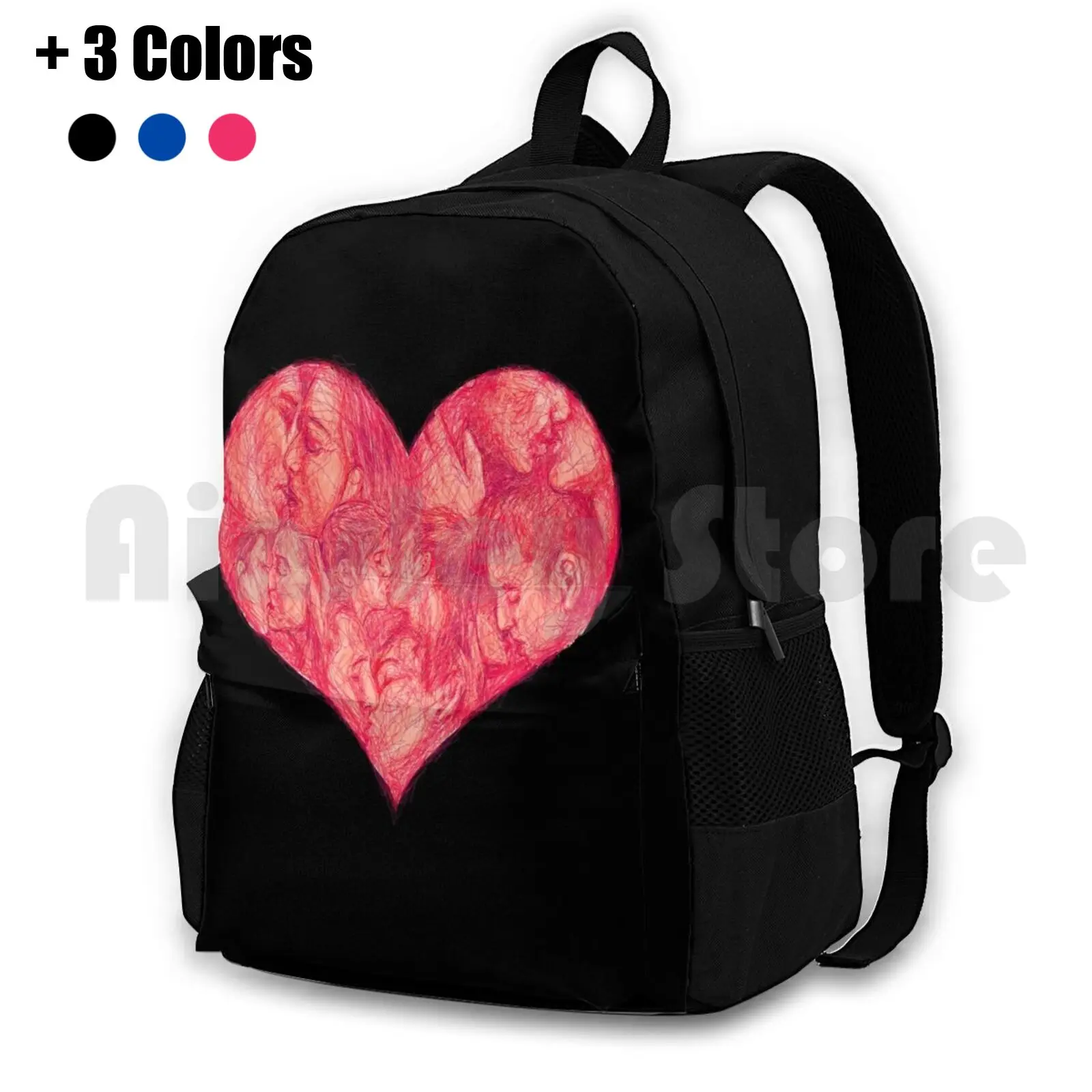 

Kiss Outdoor Hiking Backpack Waterproof Camping Travel Kiss Love Valentines Valentine Romance Husband Wife Boyfriend Girlfriend