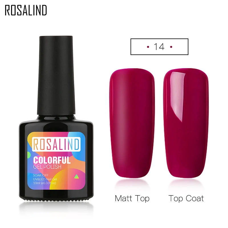 Матовый Гель-лак для ногтей ROSALIND свежий цвет Полупостоянный УФ-Гель-лак