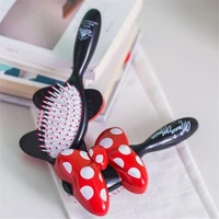 disney minnie kids comb with airbag massage scalp anti static hair combs for girls hair accessories bow plastic combs