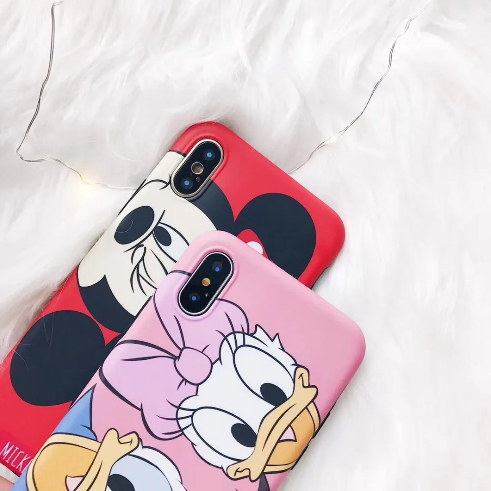 Милый чехол для телефона с медведем Дейзи Дак для iPhone X XS MAX XR 8 7 Plus 6 6s Plus 11 Pro Max мультяшный мягкий чехол с Винни поросенком Funda