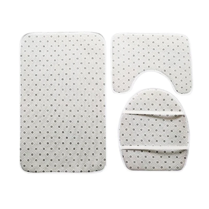 Zeegle 3 шт Non slip Ванная комната ковролин набор коврик для ванной Анти скольжения