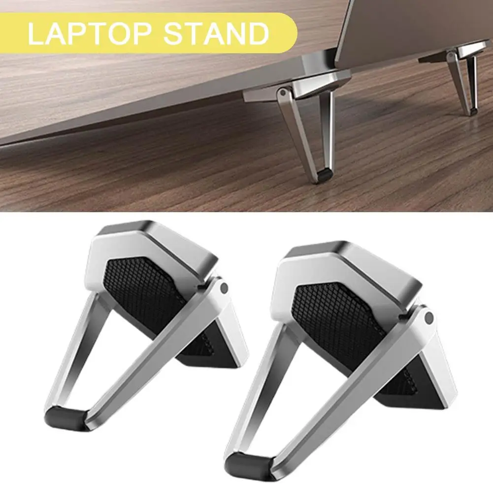 

Foldable Laptop Stand Base Non-slip Laptop Portable Stand Holder For MacBook Dell HP 17a Cool Heat Dissipation In Zinc Alloy