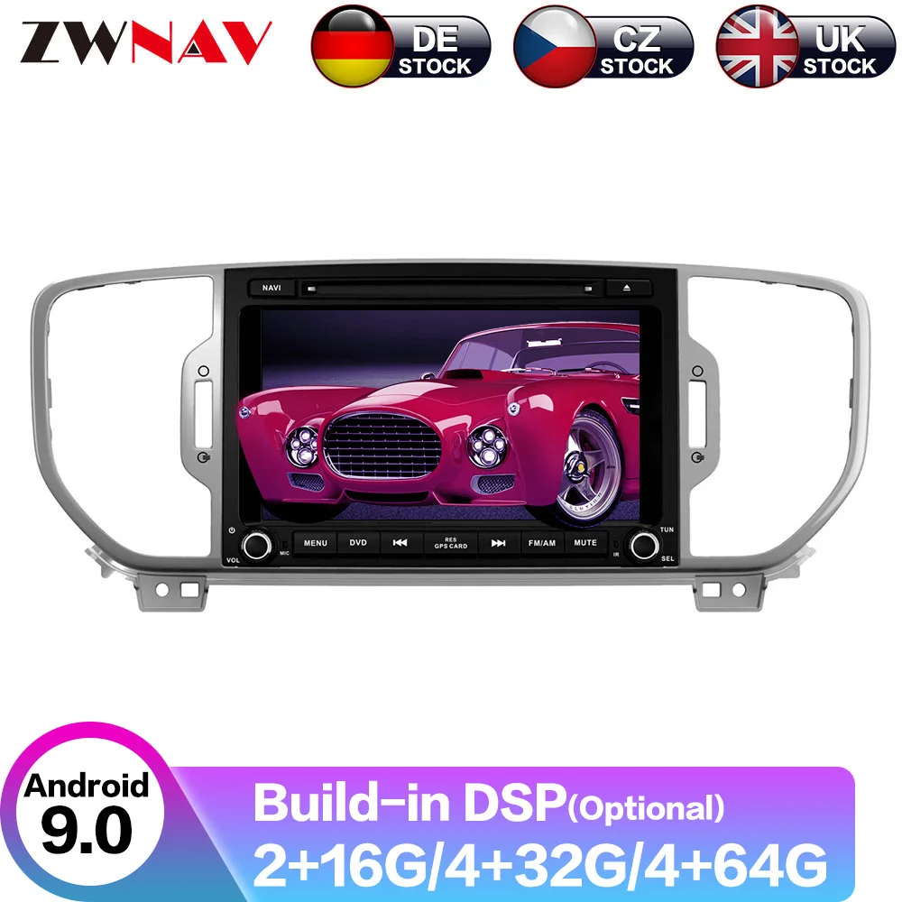 Автомагнитола на Android 10 DVD плеер GPS навигация для KIA sportage 2016 2017 2018 автомагнитола с