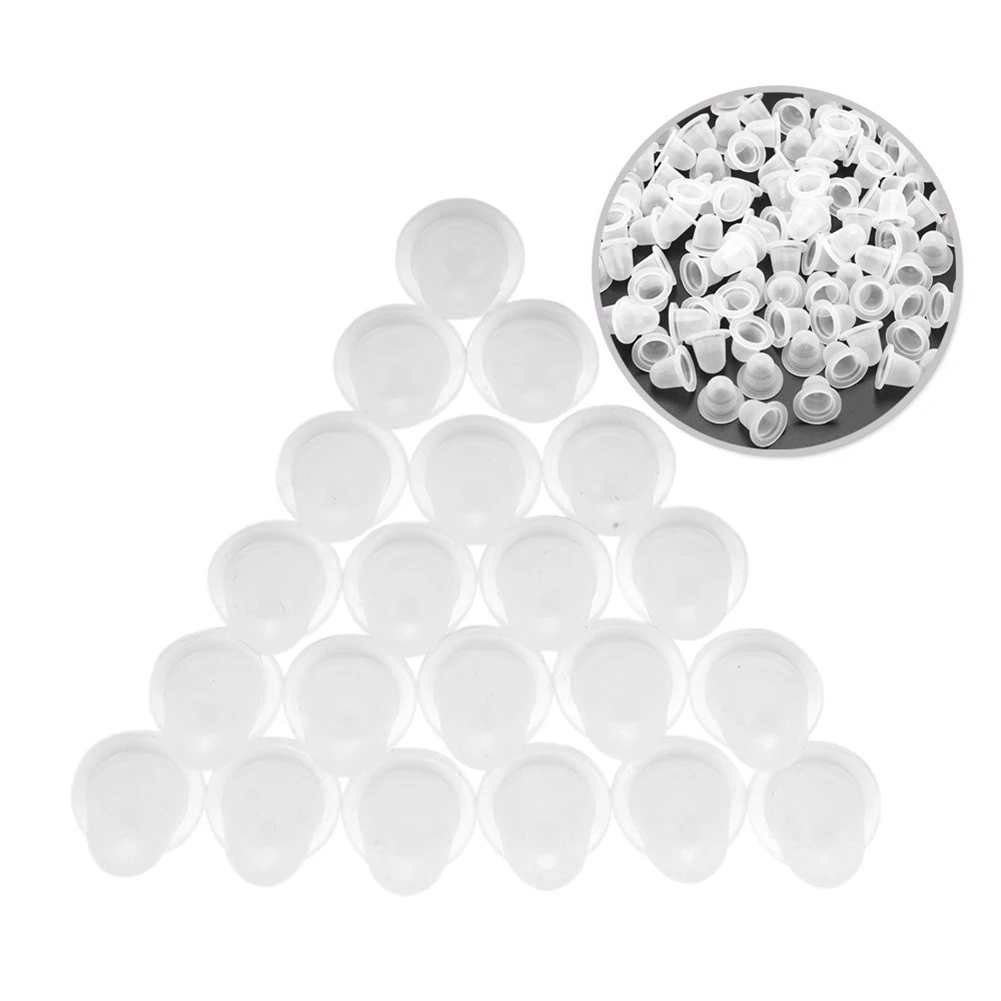 Мягкий силиконовый держатель для чернил 100 шт. чашки полуперманентного макияжа и