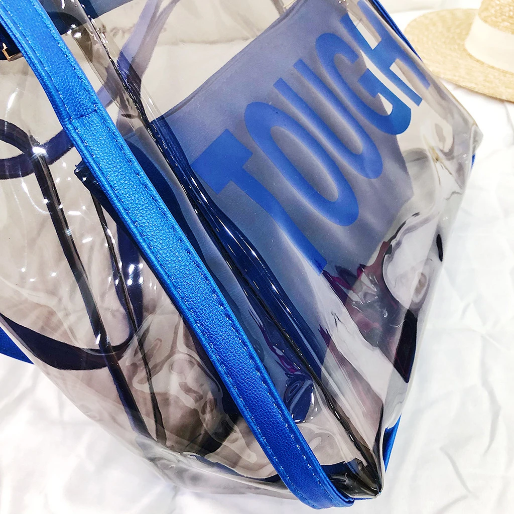 Прозрачные сумки через плечо из ПВХ женские желейные карамельных цветов сумочки