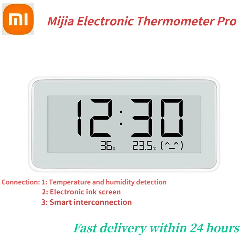 

Xiaomi Smart Temperature Humidity Pro Electronic Digital Clock Electronic Ink Screen Thermometer Moisture Meter Work Mijia APP