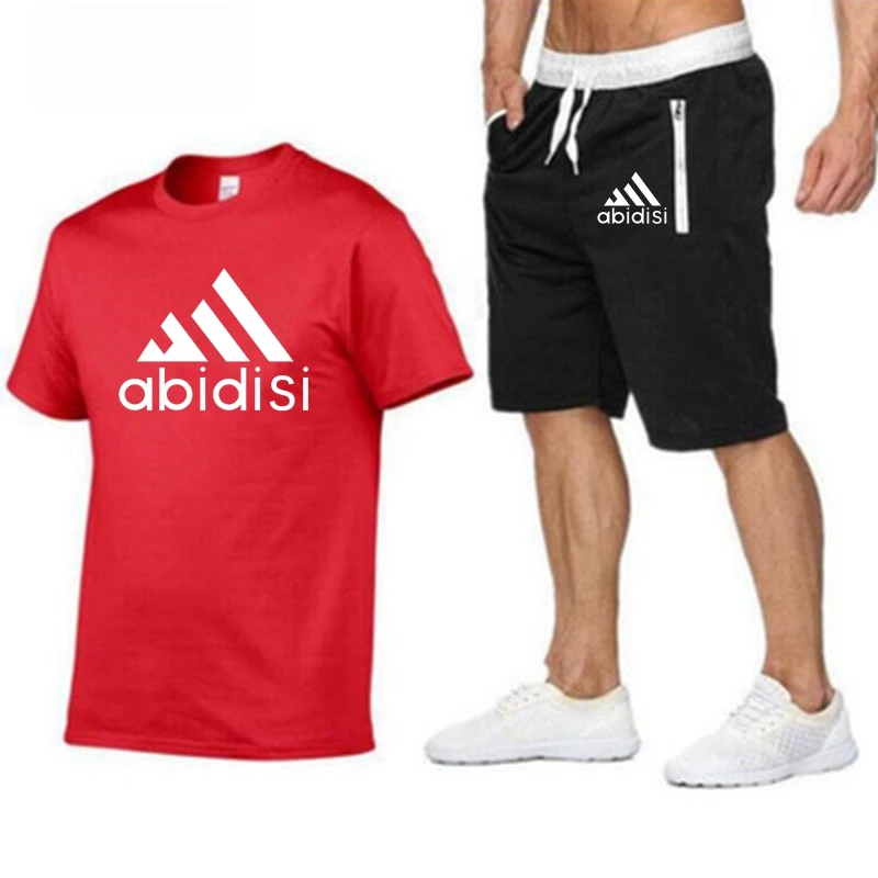 

Men's Sportsuit Summer Sportsuit Two Piece T-Shirt Brand Sportsuit Men's Sportsuit