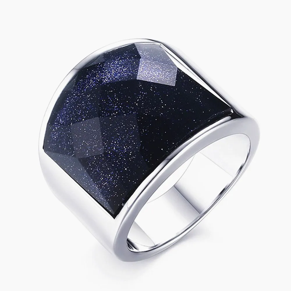 Большие квадратные Агатовые черные фиолетовые кольца с драгоценными камнями для