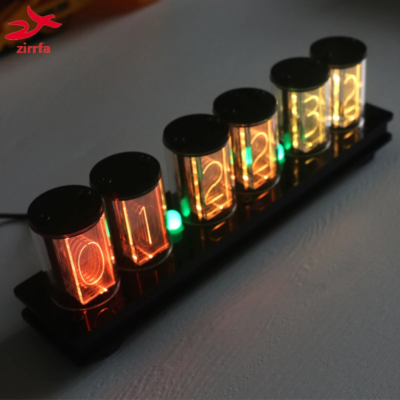 Zirrfa 6 Биты RGB полный Цвет светодиодный светящиеся трубки цифровые часы набор для