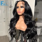 Парик с прозрачной кружевной передней частью из человеческих волос, 13x4, 13x6 HD, для чернокожих женщин, 30, 32, 34 дюйма, длинный бразильский парик с застежкой 4x4, Remy