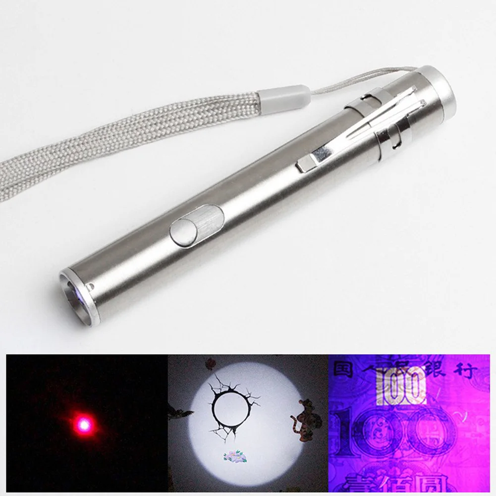 

USB Pen Lights Stainless Steel Mini Keychain Flashlights Pocket with Lanyard Small Flashlights Perfect Waterproof Flash Light
