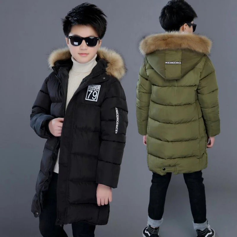 Зимнее плотное ветрозащитное теплое Детское пальто водонепроницаемая детская