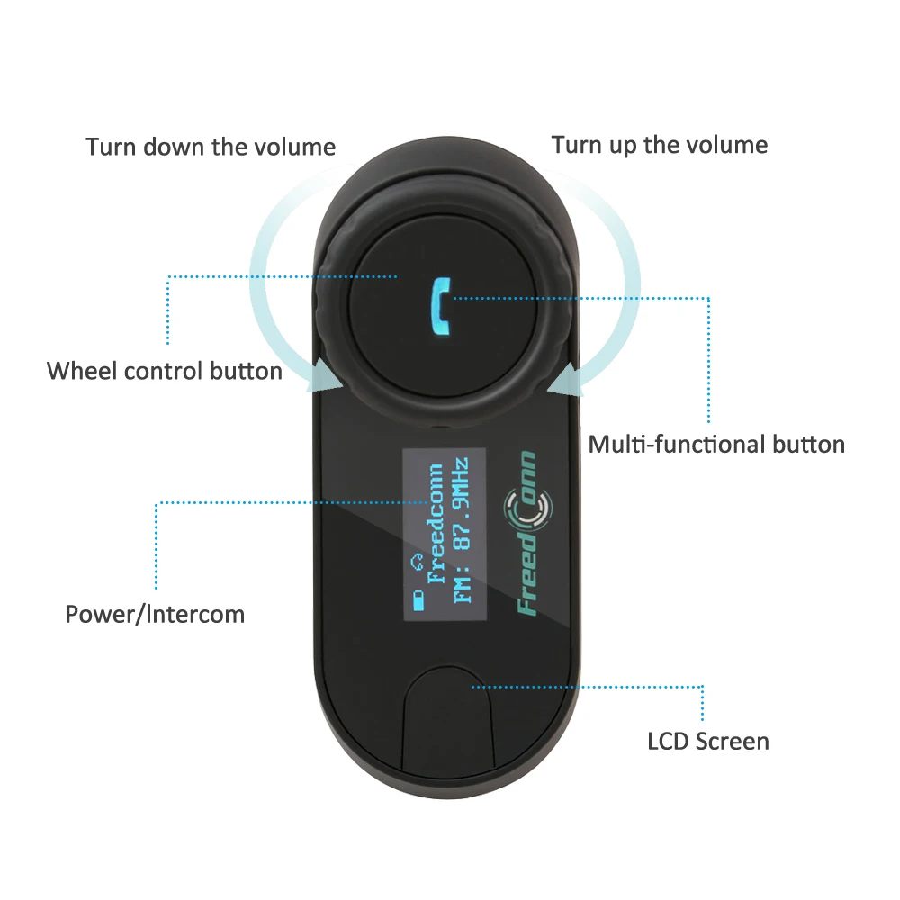 Оригинальный FreedConn TCOM-SC BT Bluetooth водонепроницаемый мотоциклетный шлем внутренняя