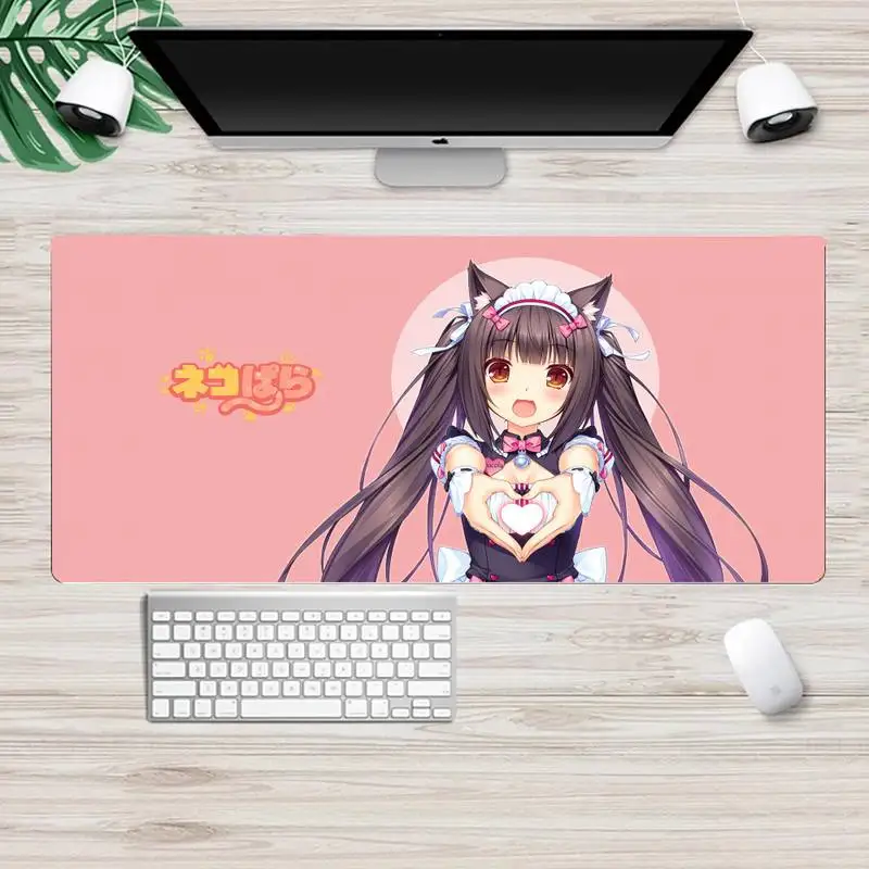 

Neko Para Chocola Nekopara Unique Desktop Pad Game Mousepad XL Large Gamer Keyboard PC Desk Mat Takuo Computer Tablet Mouse mat