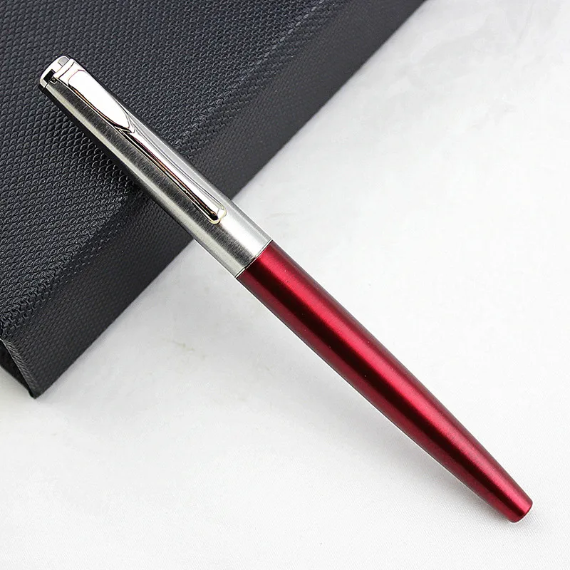 

Upscale Stainless steel and red Business Signature Pen Gel Pens Material Escolar School Stationary Supplies roller ball Pen Gift