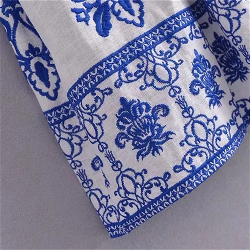 

PSEEWE Za 2021 Embroidered Midi Skirt Women High Waist White Long Skirts Woman Ruffle Boho Summer Skirts Ruched Vintage Skirt