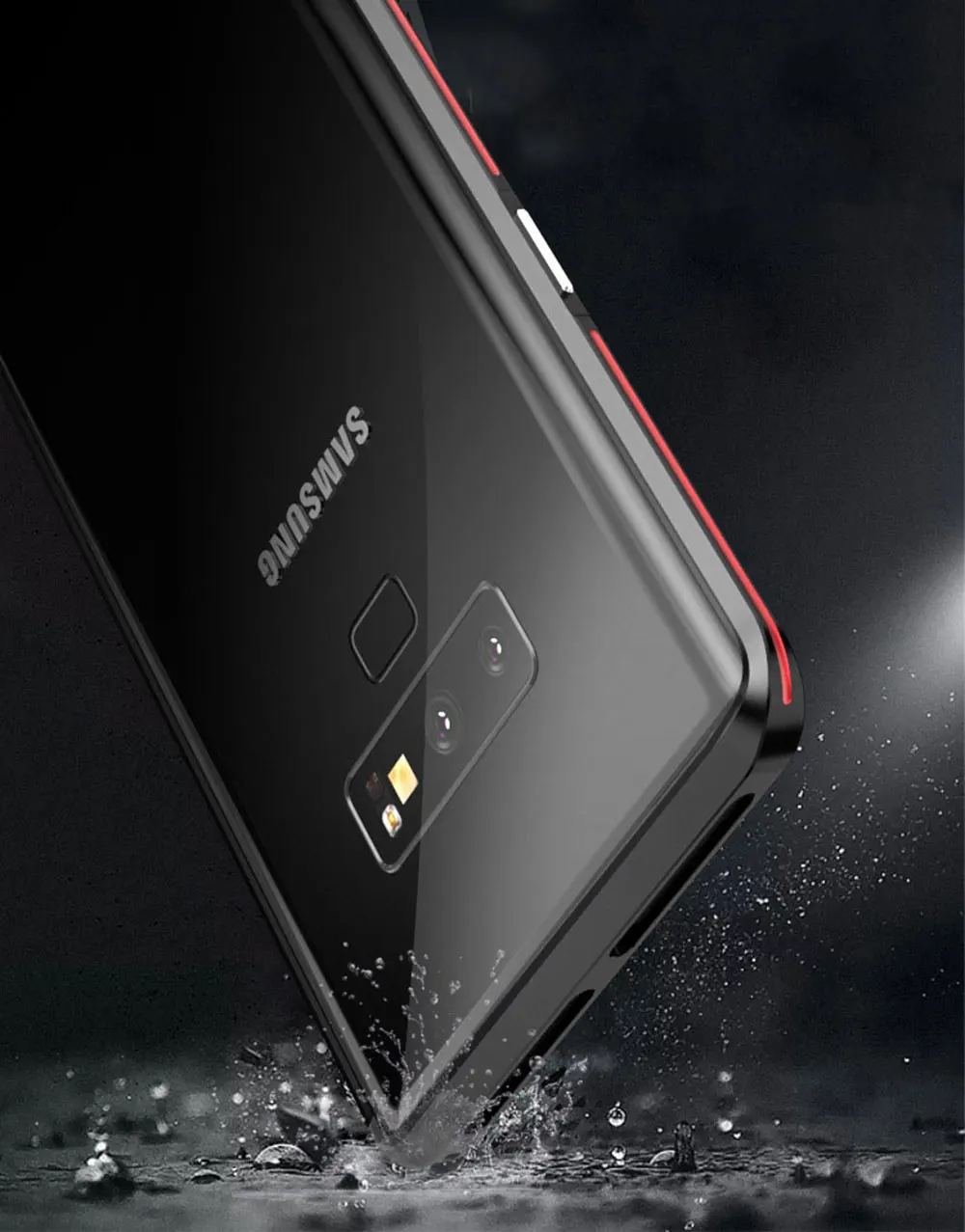 Изогнутый металлический бампер Luphie для samsung Galaxy Note 9 чехол Note 8 для iphone X Xs Max Xr 8 7 Plus Ультратонкий алюминиевый корпус