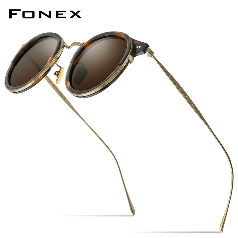 

FONEX Мужские солнцезащитные очки с поляризацией, в стиле ретро