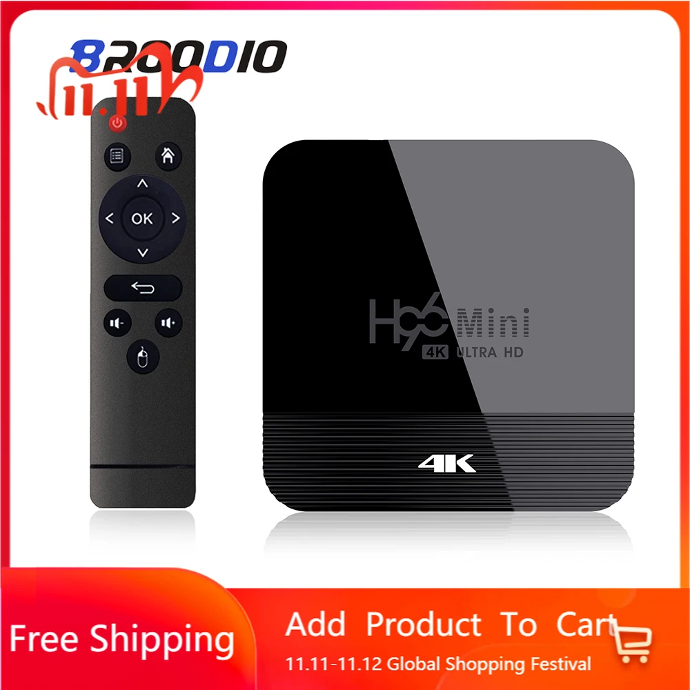 

H96 Mini PC Android TV Box Android 9.0 TV Media Player Set Top Box RK3228A Quad Core Tvbox BT 4.0 Smart TV Box 4K 2 GB RAM 2021