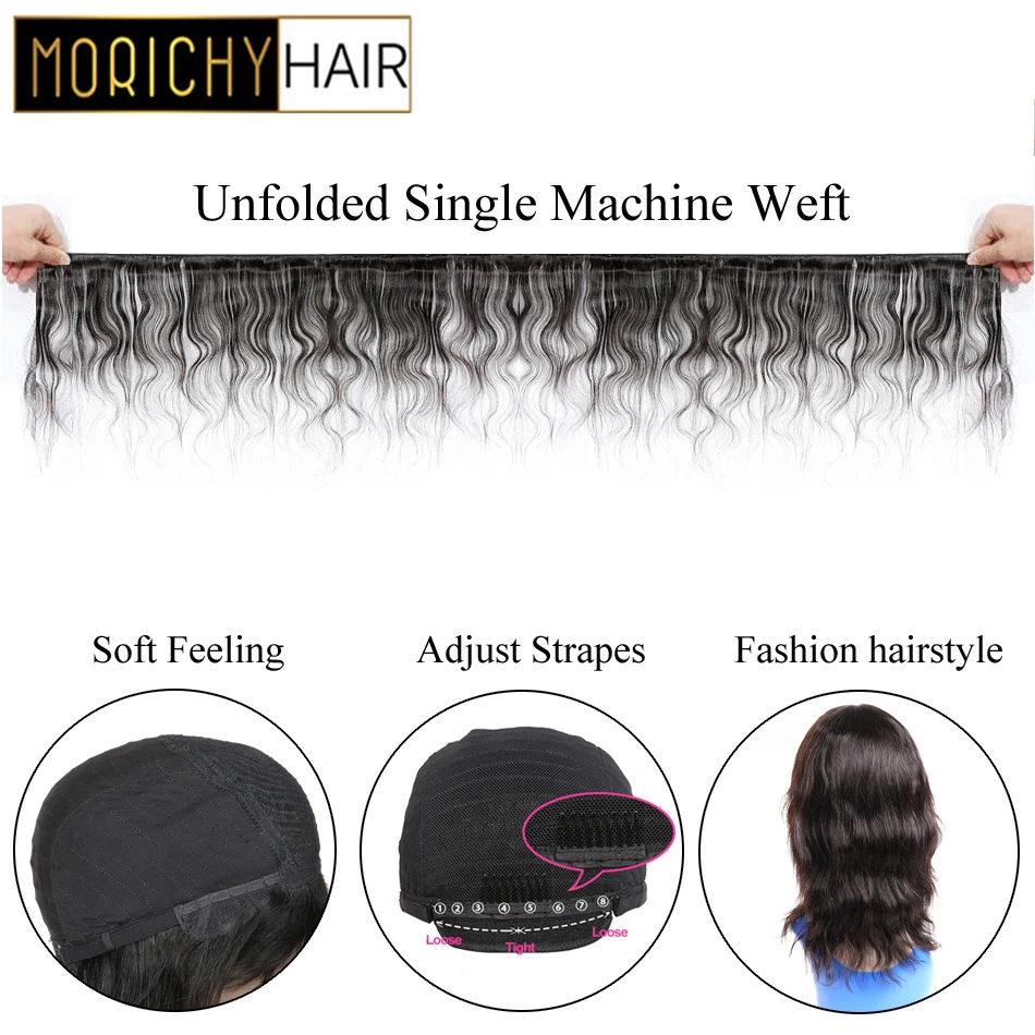 Бразильские волнистые человеческие волосы MORICHY короткий парик для женщин не Реми