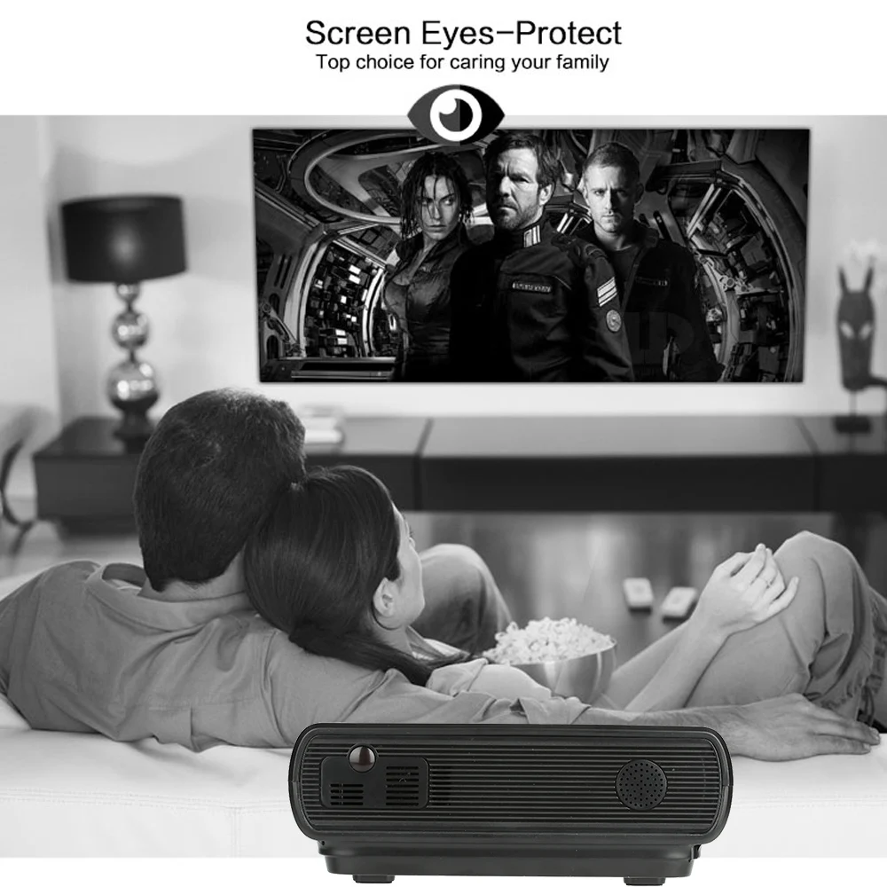 UNIC T5 светодиодный 1080P 800X480 пикселей 3D проектор wifi Bluetooth HDMI USB ЖК домашний кинотеатр медиаплеер Android, мультимедийный проектор синхронизация экрана