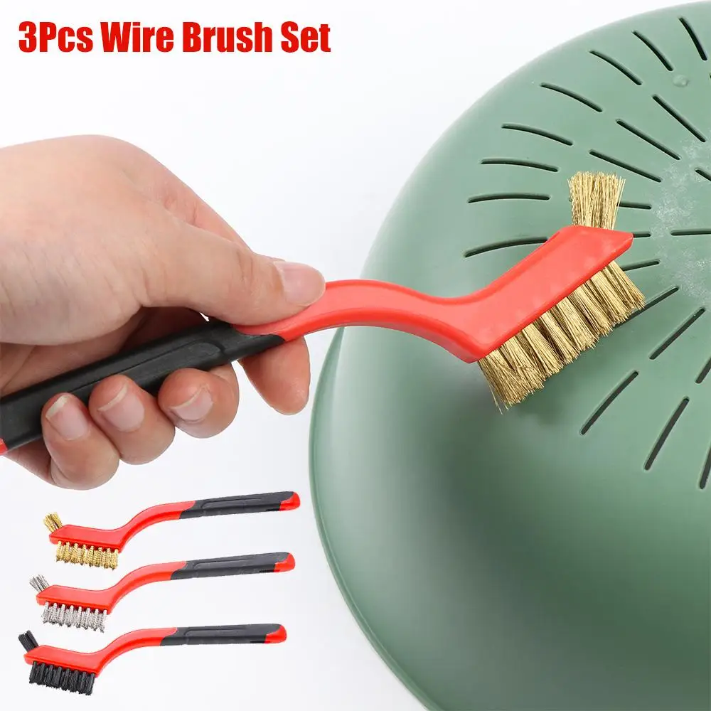 3 шт. щетки из нейлона/латуни/нержавеющей стали 7 дюймов | Автомобили и мотоциклы