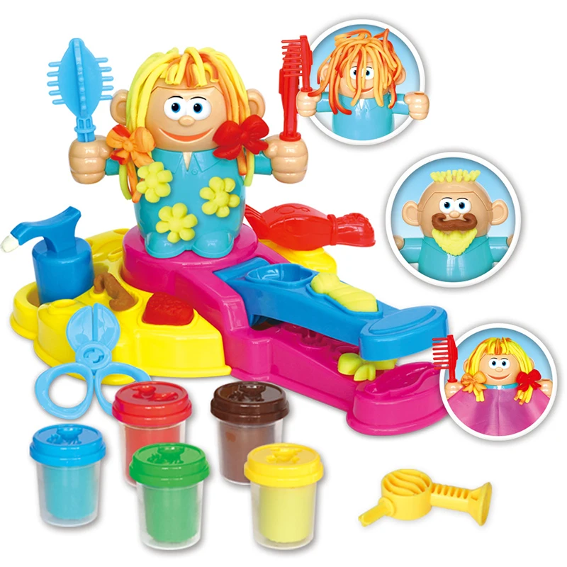 Детская игрушка парикмахер глиняные игрушки для детей Лепка Глиняное цветное