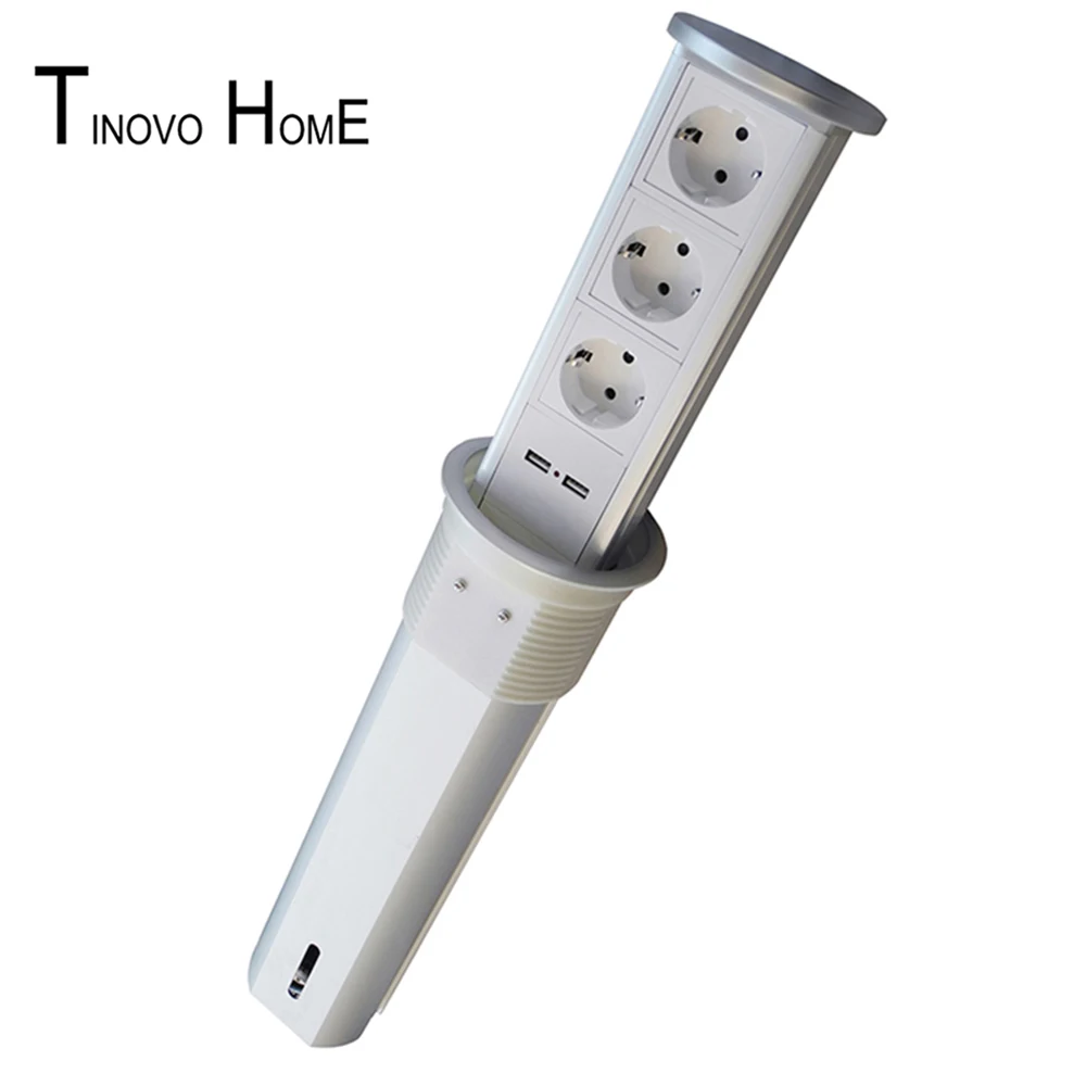 Пневматическая Выдвижная настольная розетка/скрытая розетка/3 немецких