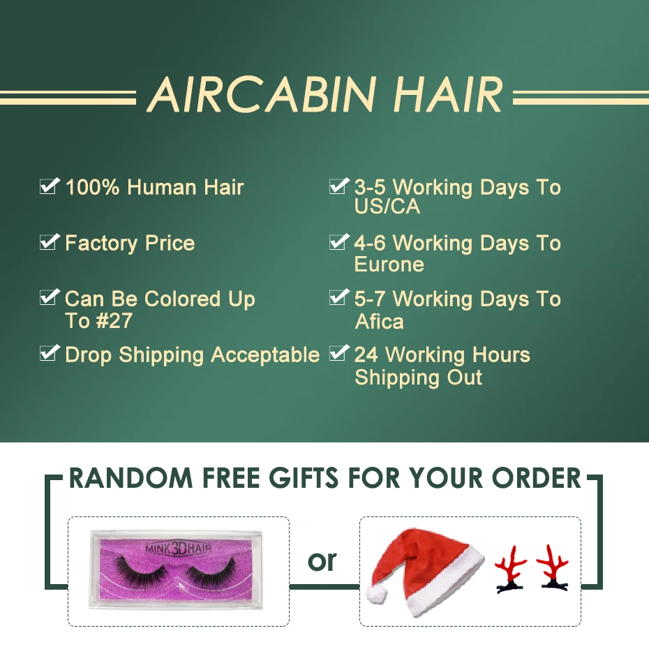 Aircabin, бразильские волосы, водная волна, пряди с закрытием, натуральный цвет, двойной уток, пряди, швейцарское кружево, наращивание волос